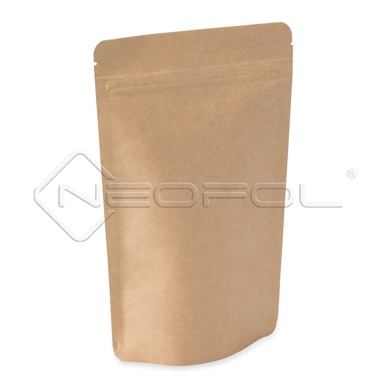 Standbodenbeutel mit Zipper / kraftbraun / 750 ml