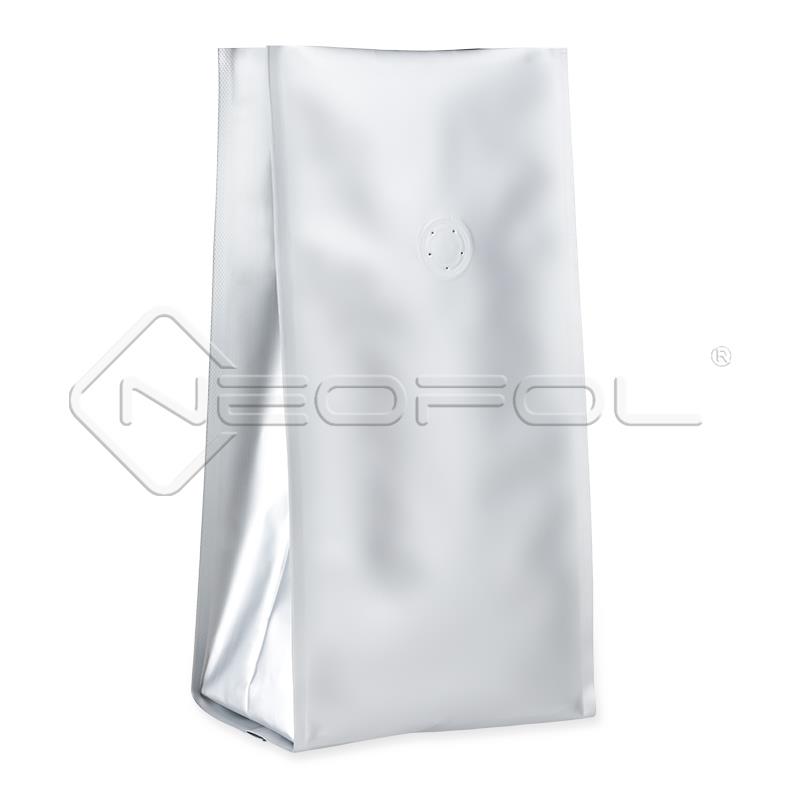 Quad Bags® mit Ventil / mattsilber / 1000 g 