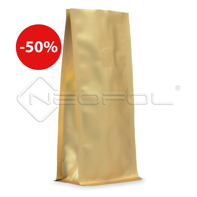 BOXpack® recyclebar mit Ventil / mattgold / 1000 g
