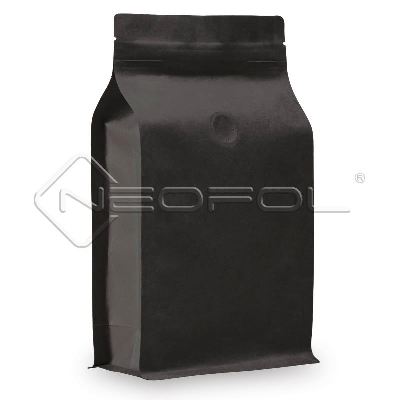 BOXpack® mit Zipper und Ventil / kraftschwarz / 1000 g