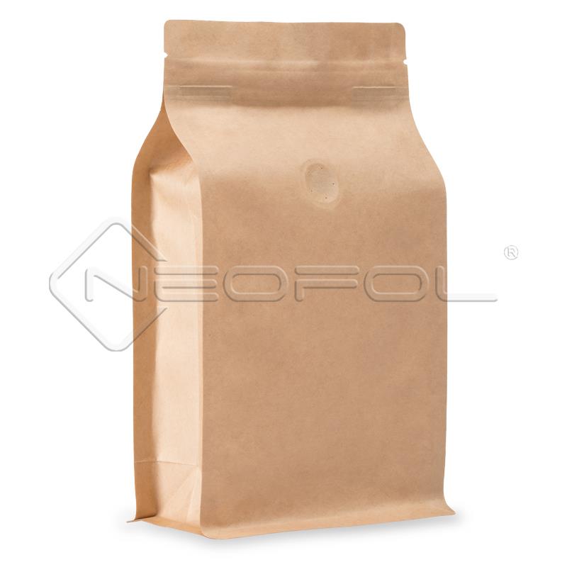 BOXpack® mit Zipper und Ventil / kraftbraun / 500 g