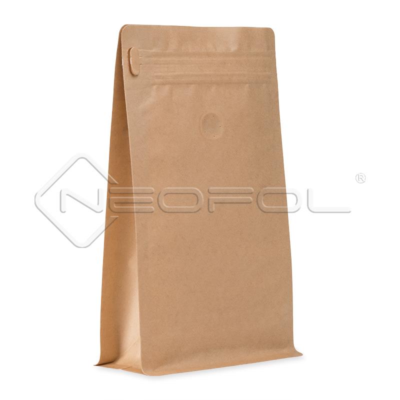 BOXpack® mit Pocket-Zipper und Ventil / kraftbraun / 250 g BOXpack® mit Pocket-Zipper und Ventil / kraftbraun / 250 g