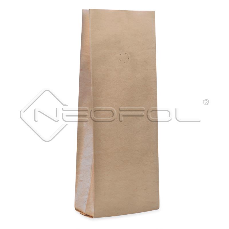 Seitenfaltenbeutel recyclebar mit Ventil / Paperlook / 250 g